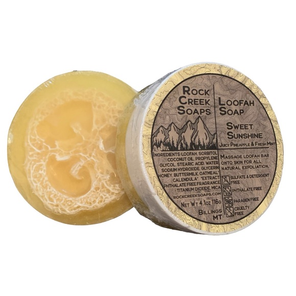 Loofah Soap - Sweet Sunshine (Pineapple & Mint) - Picture 3 of 5